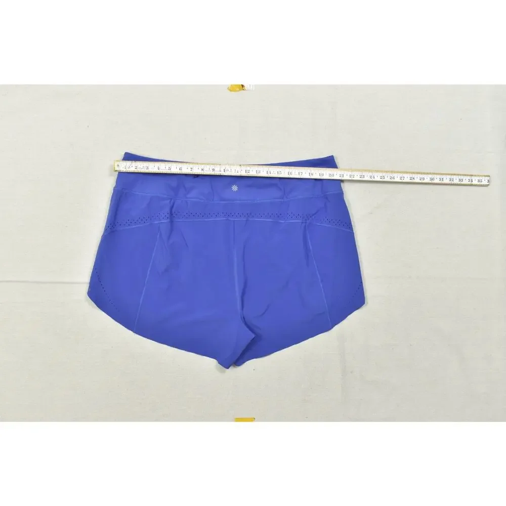 Athleta Women's Allyson Felix Mesh Racer Run Short 2.0 Blue Purple 2X Plus